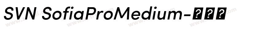SVN SofiaProMedium字体转换